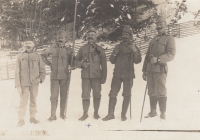 Grandfather of the witness Josef Jeremiáš (in the middle) during the First World War in the Alps