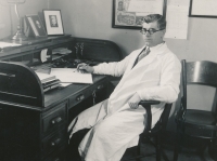 Grandfather Otakar Černý as headmaster of the secondary school in Karlín, c. 1935