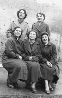 Colleague from school, witness in the first row, first from the right, Krnov 1957