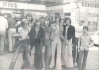 Martin Janíček (third right) while in primary school, 1970s