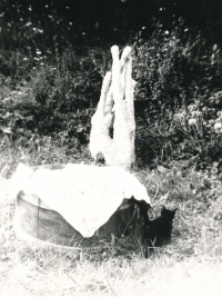 Martin Janíček: "Hands", installation at Malostranské dvorky, 1981
