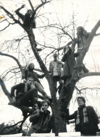 The band Národní třída in Kosoř, 1980s
