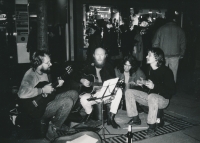 Karel Navrátil (far left) performing in Vienna