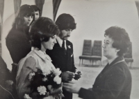 Hana and Josef Staněks' wedding photo, 1973