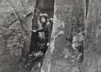 Hana Staňková tramping, 1969