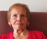 Helena Fialová during an interview for Memory of Nations,  July 21, 2025, Šternberk