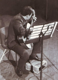 Vladimír Václavek at the music competition at the military service