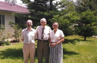 Weimar Institute, Ca, USA, 1994. As an intern in the NEWSTART (Comprehensive Prevention Program); Research and Training Center, pictured here with the Institute's Chief Medical Officer (center) and husband Petr Krynský