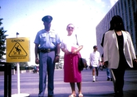 Outside the United Nations building, New York, USA 1994