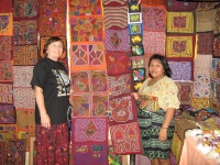 Admiring local handicrafts, Panama 2006