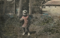 In front of the family house, 1952
