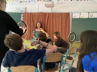 Students of Campanus Primary School with Květuše Urban Klimentová during the project Stories of our neighbours