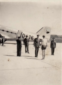 Meeting of young Sokol members with the government delegation led by Jan Masaryk, summer 1947, Mariánské Lázně