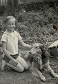 On holidays in Petřkovice at aunt Milada's, 1958