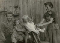 Parents and siblings, first from the left, Smolina, 1957