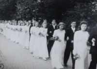 The funeral of... who ran over a panzerfaust while ploughing, 1945 (after the war)