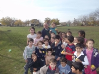 Volodymyr Kondur visiting a Roma settlement in Nerubaiske village, Odesa region, 2016