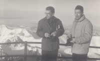 Václav Diviš with a friend in Tatranská Lomnica, 1965