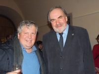 With Professor Jan Royt, opening of the exhibition "History of Art in the Loops of Time", Karolinum, January 2020