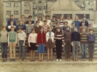 At the primary school in Košíře, 1984