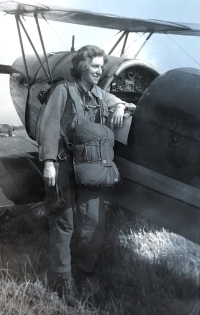 Ludmila Soltysiakova before take-off