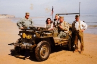 With Military Car Club, Omaha Beach, 2004