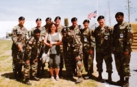 With the 2nd US Airborne Division, Point du Hoc, 2004