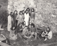 Milada Kohoutková with friends, Krašovice, 2nd half of the 1970s