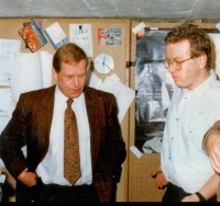 Václav Havel's visit to Radio Faktor in 1995