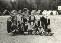 At the Pioneer camp, 1980