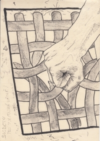 Obrázek Petra Procházky na výstavu v amfiteátru v Lokti (80. léta)