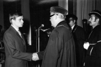 Petr Štěpánek at his graduation in Prague, 1974