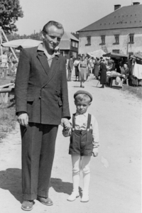 With his father in Rokytnice nad Jizerou, about 1955