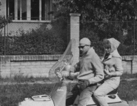 With Eva Bouškova, Zbraslav nad Vltavou, 1963
