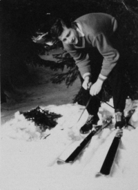 Skiing during basic military service in Martin, near Martin, 1957-1959