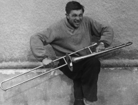 With trombone, 1958