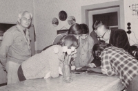 Zdeněk Beran (left) with his pioneer troop at Lucký mlýn, 1966-1967