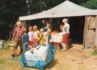 Zdeněk Beran (left) was a lifelong scout, 1990s