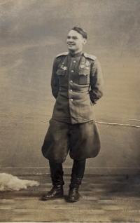 Soviet officer Karl Filaretow, who guaranteed the mother of the witness that nothing would happen to the girls and they could stop hiding in the hayfield from the liberating army. He was from Moscow and spoke German, 1945.