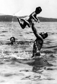 Tomáš Klepek with his son