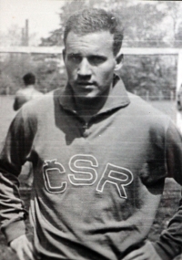 Eduard Krützner as a player of the national rugby team, 1960