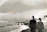 Juraj (right) with his friend Mirek during his stay in England, 1947