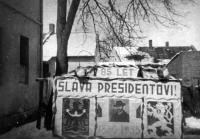 Celebration of President T. G. Masaryk's birthday in Štěpánkovice, 1935