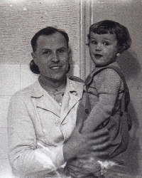 With father in the kitchen