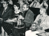 Witness  at the film festival in Zlín, where she received an award for her film O princezně, která všechno viděla (Princess Who Has Seen Everyhing), 1985