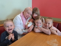 Magdalena Bílková Tůmová with grandchildren, 2023