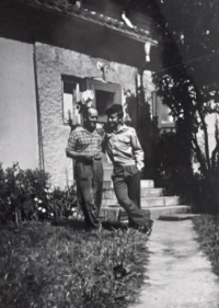 First holiday, with father at home in Molitorov