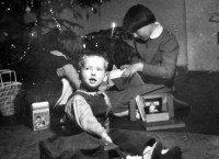 With sisters Jana and Helena, Stará Boleslav, about 1958