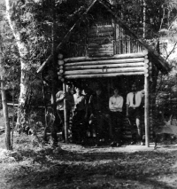 Cottage in Mladecko near Opava, where Michal Holeček used to go tramping, mid-1970s