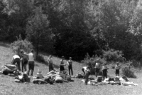 The last scout camp near the village of Vrícko in Slovakia, 1971